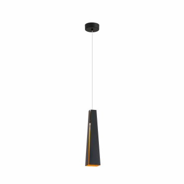 Faro Pluma - Hängeleuchte - Ø 8,2 x 36 cm - 3W LED inkl. - schwarz und gold
