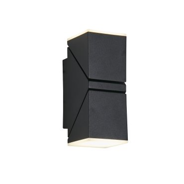 Searchlight Montana - Außenwandleuchte - 6 x 15 cm - 12W LED inkl - IP65 - schwarz