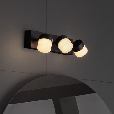 Nova Luce Teko - wandleuchte - 38,5 x 7,5 x 11,5 cm - 17W LED inkl. - IP44 - sand schwarz