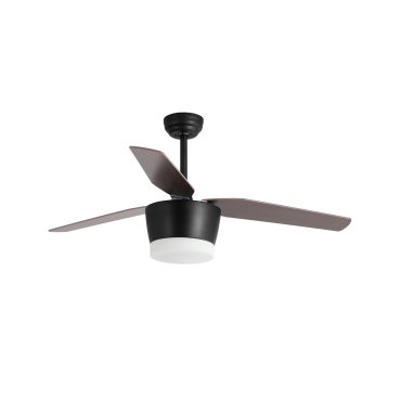 Nova Luce Monsoon - Deckenventilator mit Licht und Fernbedienung - Ø 132 x 51 cm - 18W LED inkl. - braun und weiß