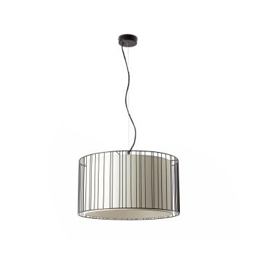 Faro Linda - Pendelleuchte - Ø 50 x 27 cm - schwarz und weiß