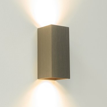 Artdelight Dante - Wandleuchte - 6,7 x 6,7 x 15,4 cm - Hellbronze