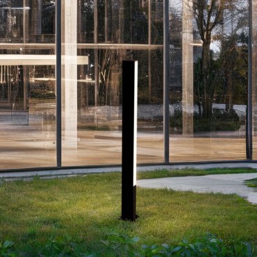 Nova Luce Stor - Gartenleuchte - 8 x 100 x 12 cm - 17W LED inkl. - IP65 - Sand schwarz