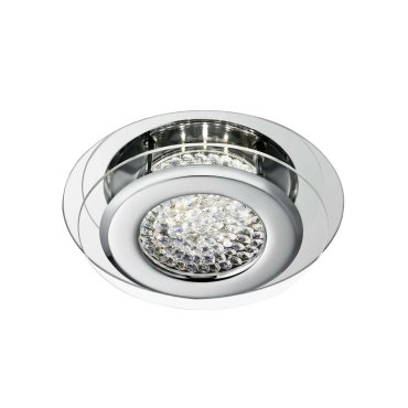 Searchlight Vesta - Deckenleuchte - Ø 28 x 8 cm - 12W dimmbare LED inkl - Chrom