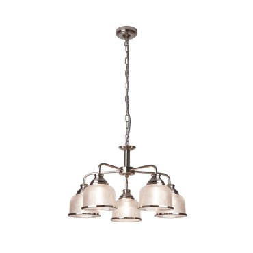 Searchlight Bistro II - Pendelleuchte - Ø 58 x 88 cm - satiniert silber