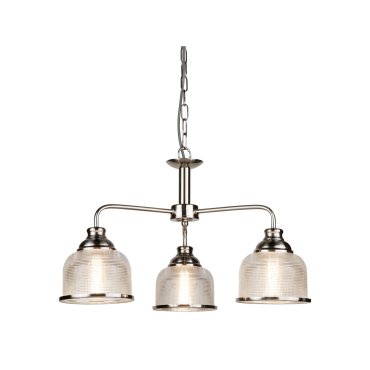 Searchlight Bistro II - Pendelleuchte - Ø 56 x 88 cm - satiniert silber