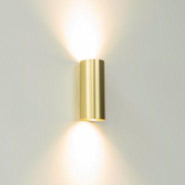 Artdelight Roulo2 - Wandleuchte - Ø 6,5 x 15,4 cm - matt gold