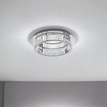 Nova Luce Aurelia - deckenleuchte - Ø 50 x 12 cm - 29W dimmbare LED inkl. - chrom