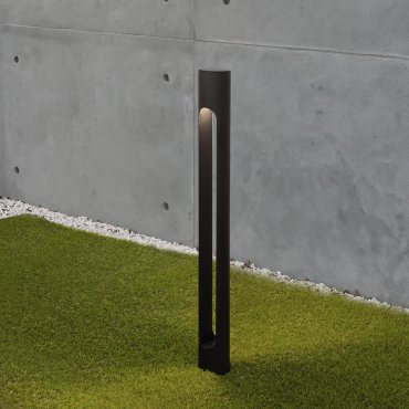 Nova Luce Ellery - Gartenleuchte - Ø 8 x 80 cm - 12W LED inkl. - IP65 - Sand schwarz