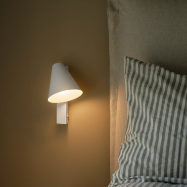 Nordlux Wilmer - bettlampe mit USB-Anschluss - Ø 13,7 x 24,5 cm - weiß
