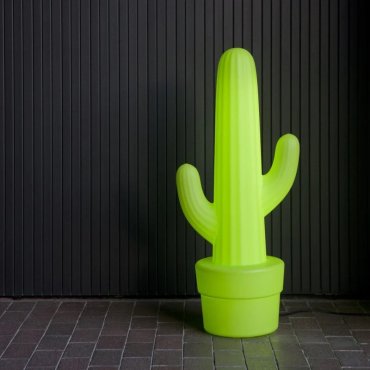 New Garden Kaktus - Stehleuchte für den Außenbereich - 44 x 31 x 100 cm - IP65 - grün - kaltweiße Lichtfarbe