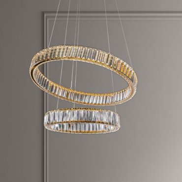 Nova Luce Aurelia - hängeleuchte - Ø 60 x 150 cm - 46W dimmbare LED inkl. - gold