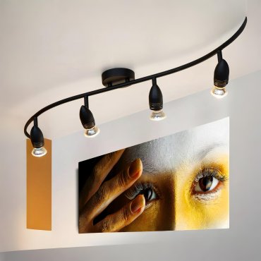 Lucide Caro - Aufbaustrahler -78 x 9 x 13 cm - schwarz