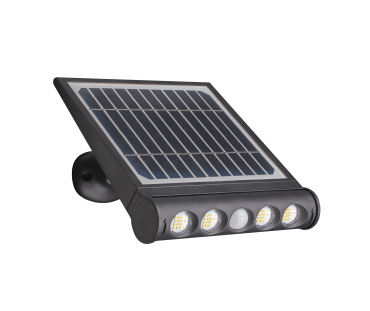 Century Italia Genius - solarbetriebener Strahler - 26,8 x 7,6 x 21,4 cm - 8W LED inkl. - IP65 - schwarz