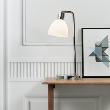 Nordlux Ray 12 - Tischleuchte - 46 cm - Chrom und Opalweiß