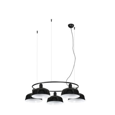 Faro Tatawin M - Pendelleuchte - Ø 96,6 x 100 x 210 cm - schwarz satiniert und schwarz glänzend
