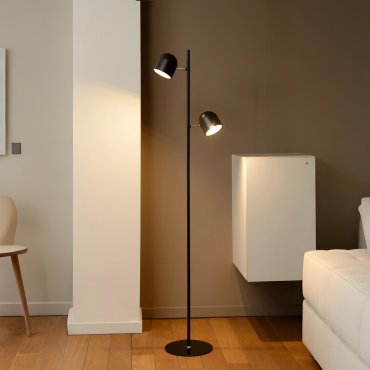 Lucide Skanska - Stehleuchte - 32 x 23 x 141 cm - 2 x 5W dimmbare LED inkl - schwarz