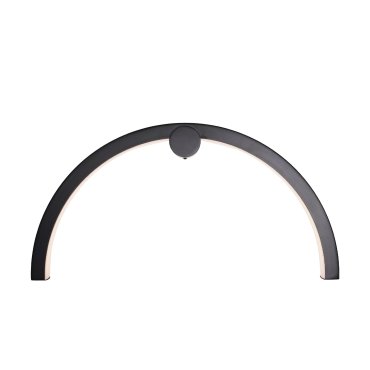 Maxlight Trio Arc - Wandanbauleuchte - 60 x 11 x 30 cm - 16W LED inkl. - IP44 - schwarz