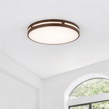 Nova Luce Wheel - deckenleuchte - Ø 45 x 6 cm - 30W LED inkl. - kaffeebraun