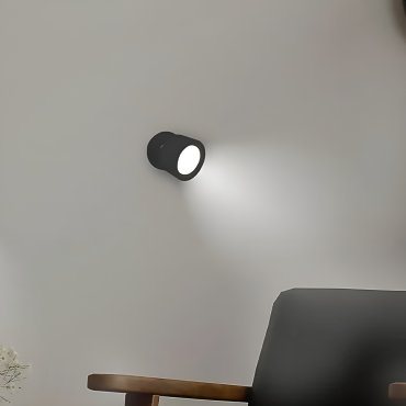 New Garden Roll 8 - wiederaufladbarer Aufbaustrahler - Ø8 x 8 cm - 3W dimmbare LED inkl. - schwarz