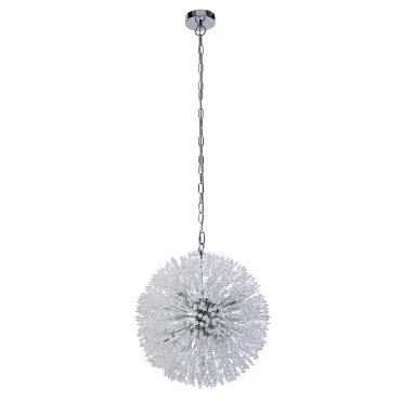 Searchlight Sunburst - Pendelleuchte - Ø 40 x 150 cm - Chrom und transparent