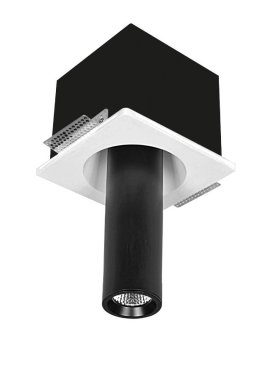 Nova Luce Giacomo - Einbaustrahler - 155 x 155 mm, 158 x 158 mm Einbaumaß - schwarz