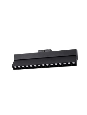 Nova Luce Buxton L - Leuchte für Magnetschienensystem - 40,7 x 3,4 x 11,6 cm - 22W dimmbare LED inkl. - schwenkbar - sandschwarz