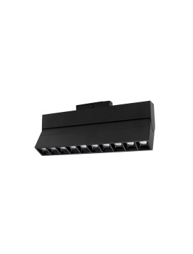 Nova Luce Buxton L - Leuchte für Magnetschienensystem - 27,4 x 3,4 x 11,6 cm - 15W dimmbare LED inkl. - schwenkbar - sandschwarz