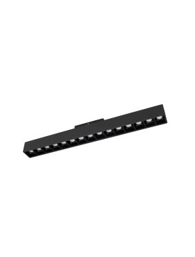 Nova Luce Buxton L - Leuchte für Magnetschienensystem - 40 x 3,5 x 5,1 cm - 22W dimmbare LED inkl. - Sand schwarz