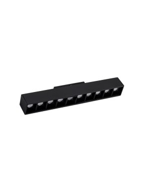 Nova Luce Buxton L - Leuchte für Magnetschienensystem - 26,9 x 3,5 x 5,1 cm - 15W dimmbare LED inkl. - Sand schwarz