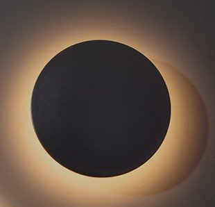 Nova Luce Copper - Außenwandleuchte - Ø 24 x 5,6 cm - 12W LED inkl. - IP65 - schwarz