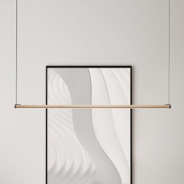 Nova Luce Lios - Hängelampe - 123 x 200 x 2,5 cm - 28W dimmbar LED inkl. - Mokka Kaffee und matt schwarz