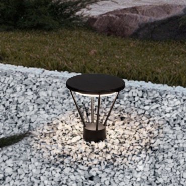 Nova Luce Virtus - Gartenpfosten - Ø 30 x 33 cm - 16W LED inkl. - IP65 - dunkel anthrazit