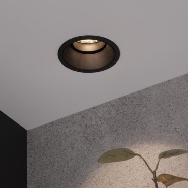 Nova Luce Reina - Einbaustrahler - Ø 90 mm x 49 mm, Einbaumaß Ø 75 mm - schwarz