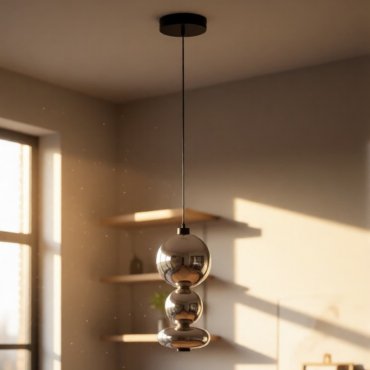 Nova Luce Bally - Hängelampe - Ø 20 x 170 cm - 20W dimmbar LED inkl. - matt schwarz und rauchgrau