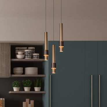 Lucide Margary - Pendelleuchte - Ø 28 x 169 cm - 3 x 4W dimmbare LED inkl - Kaffee