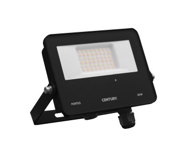 Century Italia Porteo CCT - Strahler mit Sensor - 14,4 x 16,2 x 3,6 cm - 30W LED inkl - einstellbare Lichtfarbe - IP65 - schwarz
