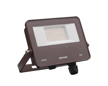 Century Italia Porteo CCT - Strahler mit Sensor - 14,4 x 16,2 x 3,6 cm - 30W LED inkl. - einstellbare Lichtfarbe - IP65 - braun