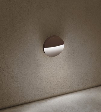 Century Italia Paseo - Außenwandleuchte - Ø 11 x 2,5 cm - 4W LED inkl. - IP54 - braun