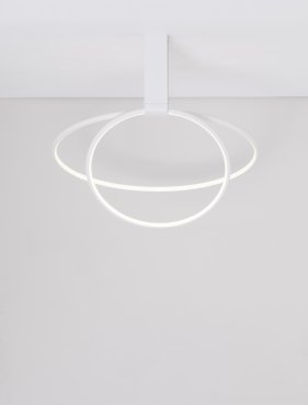 Nova Luce Garve - Deckenleuchte - Ø 60 x 20 cm - 70W dimmbare LED inkl. - sandweiß