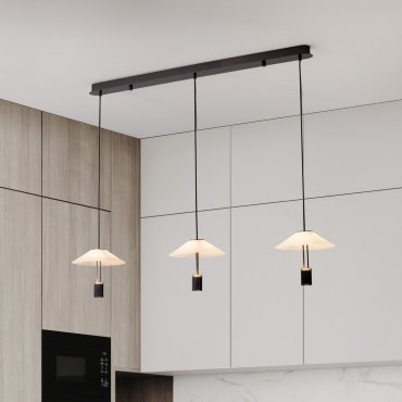 Nova Luce Anafi - Hängelampe - 100 x 200 x 22 cm - 24W LED inkl. - sand schwarz