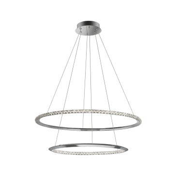 Nova Luce Netuno - Hängeleuchte - Ø 80 x 120 cm - 50W dimmbare LED inkl. - Chrom