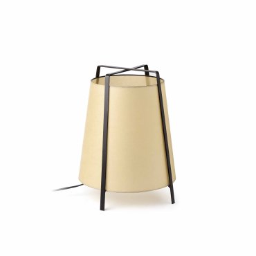 Faro Akane - Tischleuchte - Ø 28 x 35 cm - beige und schwarz