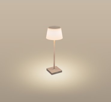 Century Italia Margò - wiederaufladbare Tischleuchte für draußen - Ø 13 x 38 cm - 4W dimmbare LED inkl - IP54 - sand