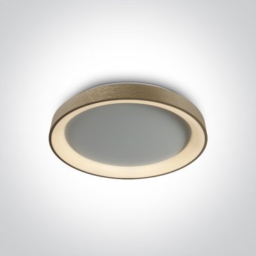ONE Light LED Dekorative Plafo - Deckenleuchte - Ø 37,5 x 5,7 cm - 30W dimmbare LED inkl. - gebürstetes Gold