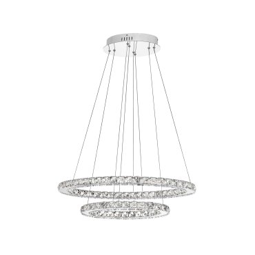 Nova Luce Celine - Hängeleuchte - 64 x 44 x 120 cm - 40W LED inkl. - Chrom