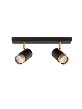 Nova Luce Pogno - Aufbaustrahler 2L - 35 x 6 x 12,5 cm - Sand schwarz und gold