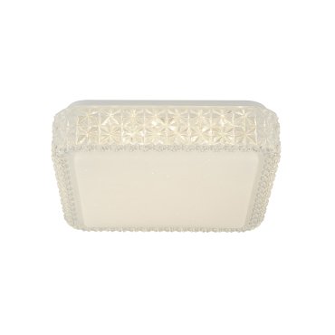 Searchlight Flush - Deckenleuchte - 28 x 28 x 8,5 cm - 18W dimmbare LED inkl - weiß und transparent