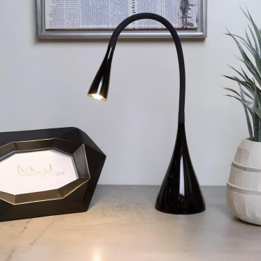 Lucide Zozy - Schreibtischlampe - 12 x 9 x 30,5 cm - 3W dimmbare LED inkl. - schwarz