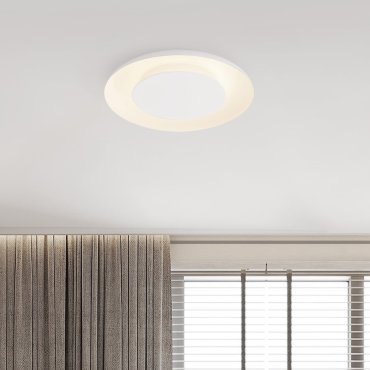 Nova Luce Epos - Deckenleuchte - Ø 60 x 6 cm - 38W dimmbar LED inkl. - Sand Weiß